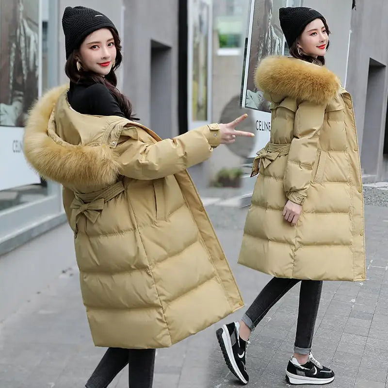 Women's Long Thick Cotton Padded Winter Jacket
