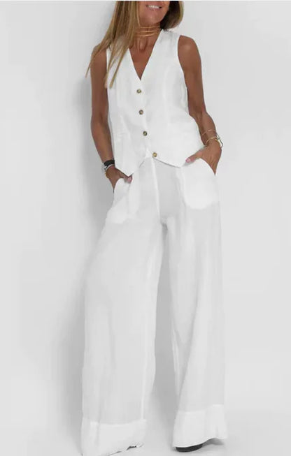 V-Neck Casual Summer Set