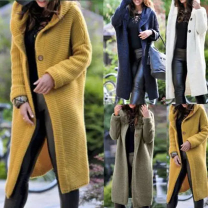 Women's Stylish Hooded Sweater Cardigan Jacket