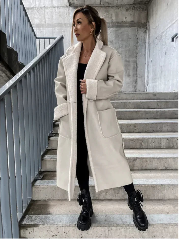 Thick Leather Trench Coat