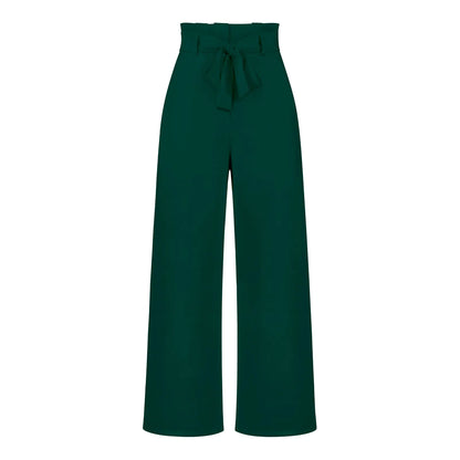 Elegant Women’s Ice Silk Wide-Leg Pants