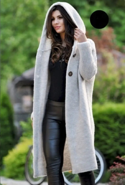 Women's Stylish Hooded Sweater Cardigan Jacket