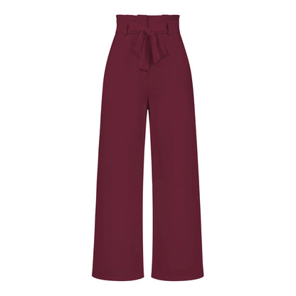 Elegant Women’s Ice Silk Wide-Leg Pants