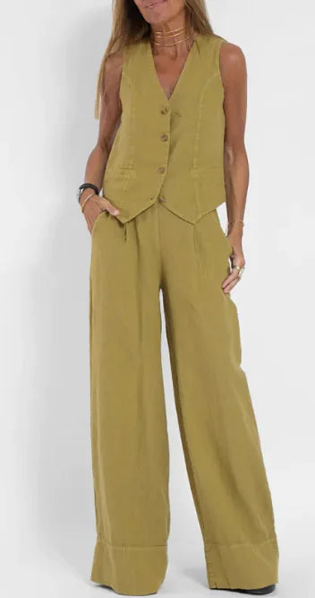 V-Neck Casual Summer Set