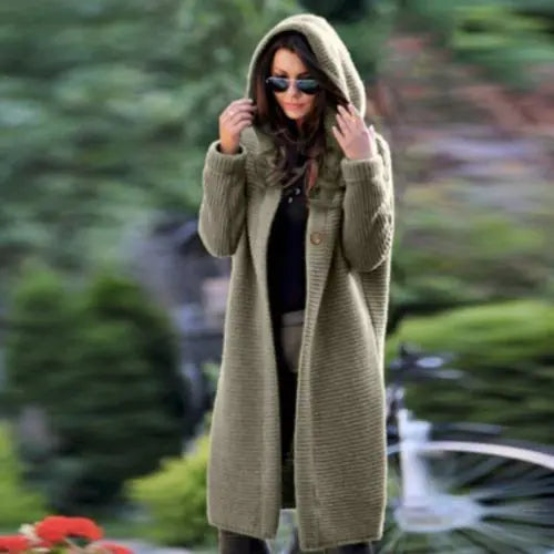Women's Stylish Hooded Sweater Cardigan Jacket