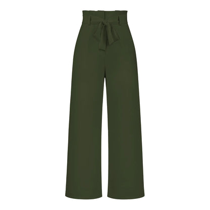 Elegant Women’s Ice Silk Wide-Leg Pants