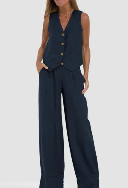 V-Neck Casual Summer Set