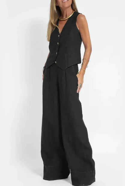 V-Neck Casual Summer Set