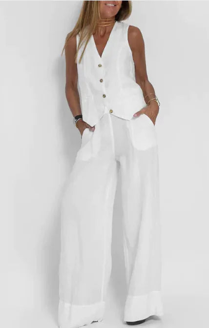 V-Neck Casual Summer Set