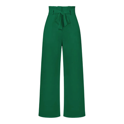 Elegant Women’s Ice Silk Wide-Leg Pants